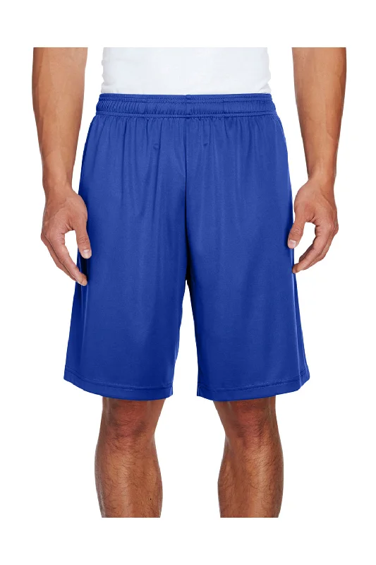 Team 365 Mens Zone Performance Moisture Wicking Shorts w/ Pockets - Royal Blue